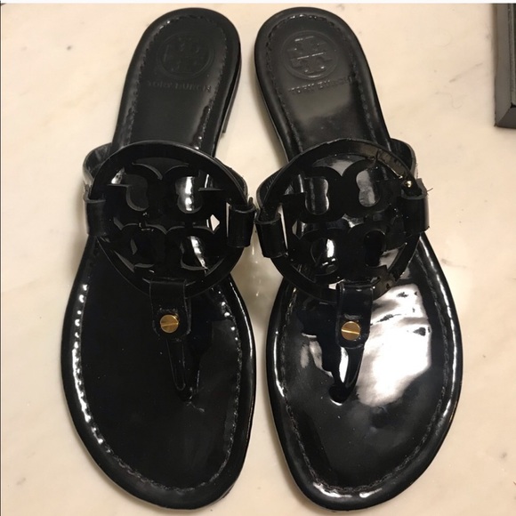 Tory Burch Shoes - Tory Burch Miller black patent leather sandals